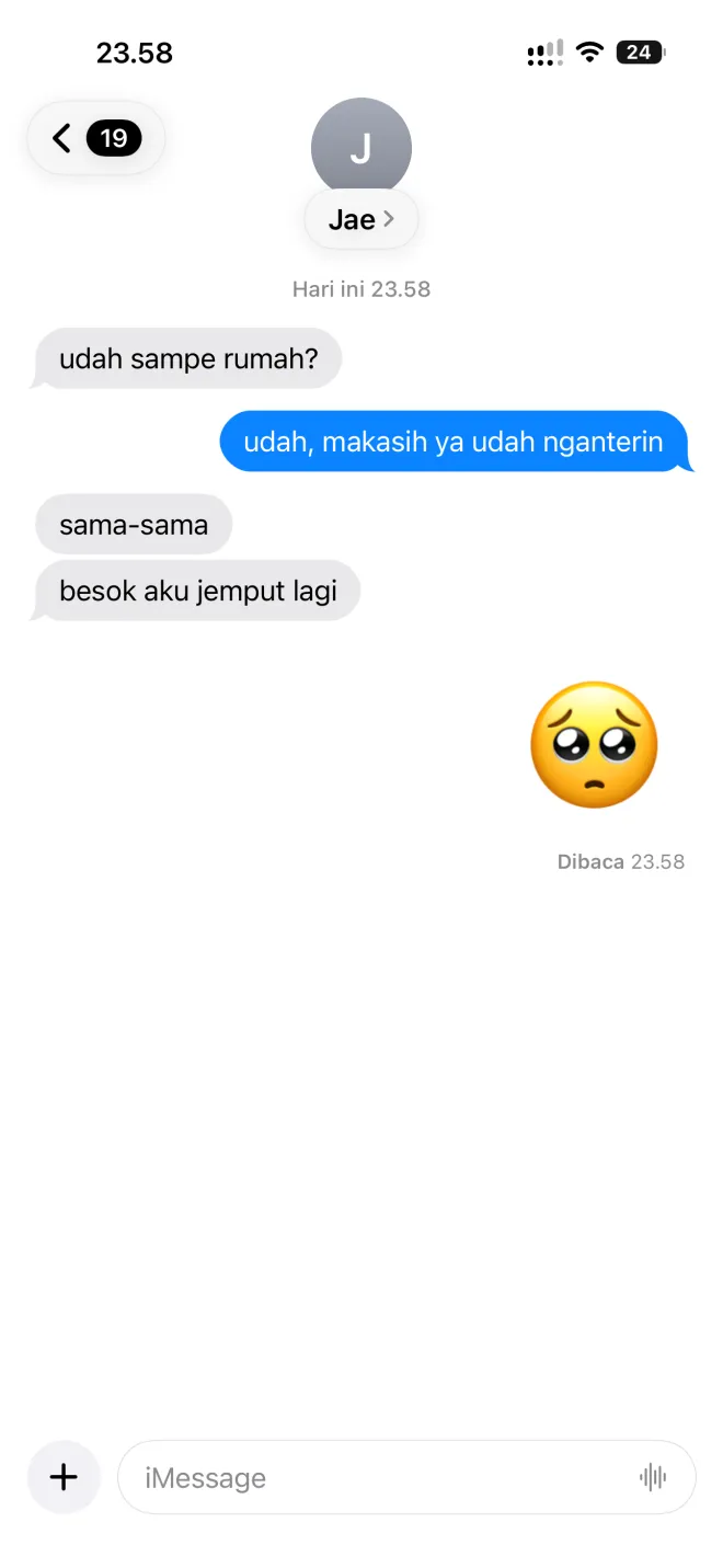 Chat yang sama di iMessage
